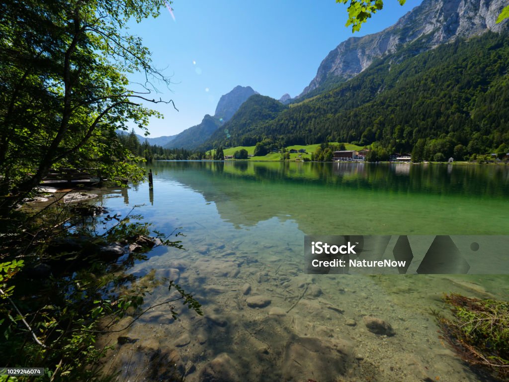 See-Hintersee, Deutschland, an einem Sommertag - Lizenzfrei Alpen Stock-Foto