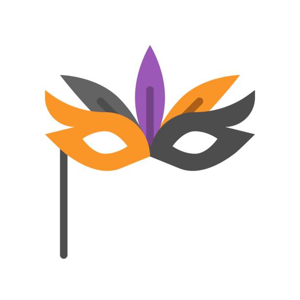 Sufijo meteorito agrio Ilustración de Máscara De La Mascarada Icono Relacionados Con Halloween  Diseño Plano y más Vectores Libres de Derechos de Máscara para los Ojos -  iStock