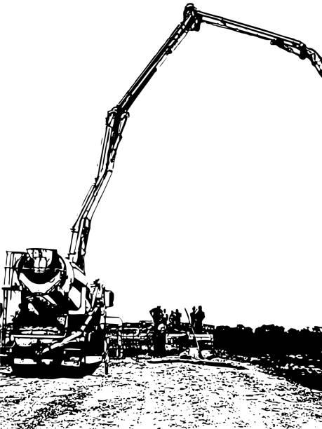 цементный грузовик - getty stock illustrations