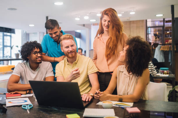 istock Casual young people working together in an office 1029264842