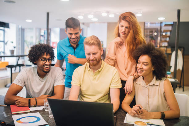 istock Young business people working together in an office 1029264860