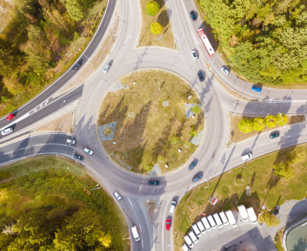 istock Traffic highway intersection, Kista, Stockholm 1029271750