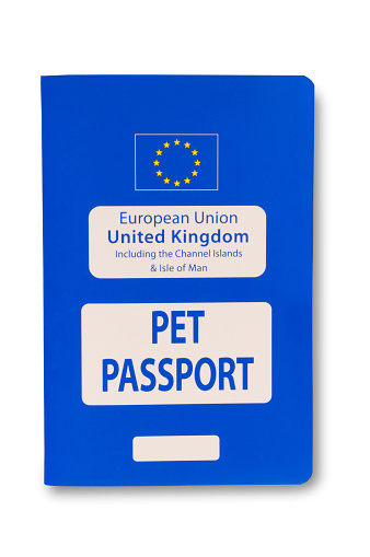 Studio shot of a European Pet Passport isolated on white.