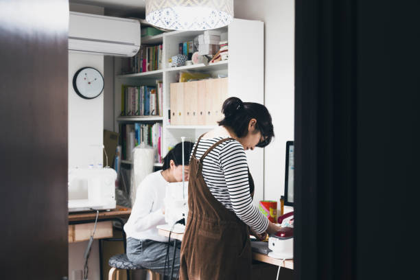 istock woman making handcraft product at working space 1029279102