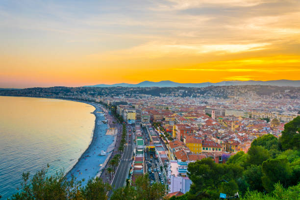istock Sunset view of Nice, France 1029290616