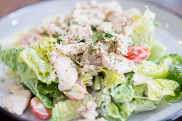 istock Caesar salad in a dish is a menu in the restaurant. 1029297368
