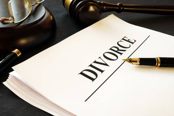 istock Divorce documents in a court. Separation and alimony. 1029297898