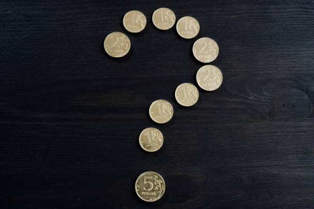 istock A question mark from Russian rubles. Inflation concept. 1029298488
