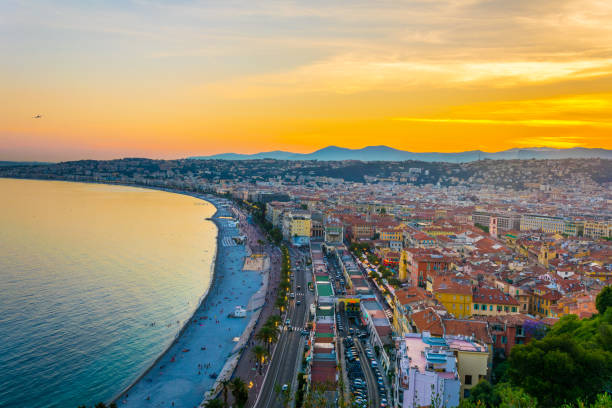istock Sunset view of Nice, France 1029301092