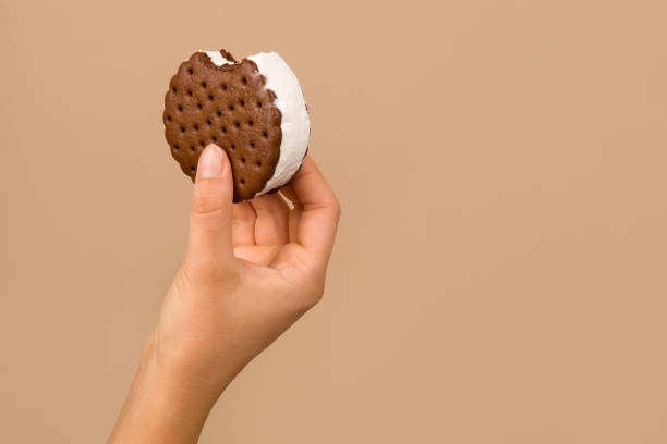 Delicious ice cream sandwich.