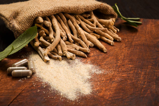 istock Aswagandha root, herbal medicine. 1029307974