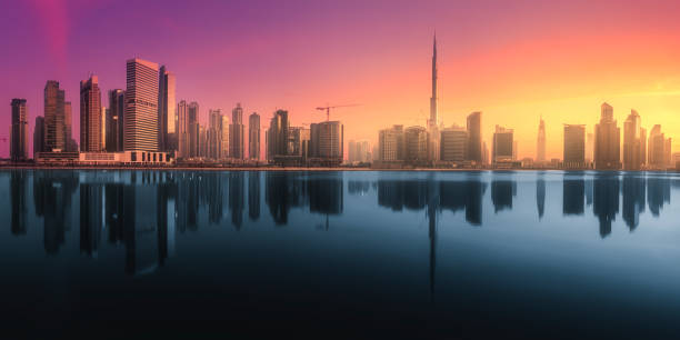 istock Panoramic view of Dubai Business bay, UAE 1029311364