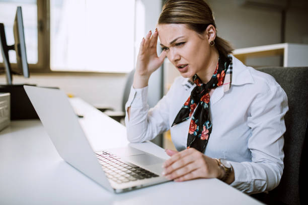 istock Businesswoman overworked in her office 1029320628