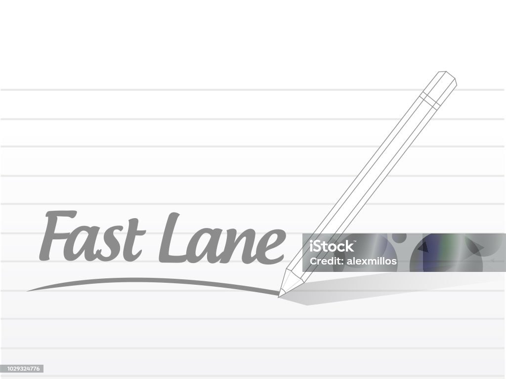Fast Lane Pattern Fast Lane Pencil Message Concept Illustration Stock Illustration ...