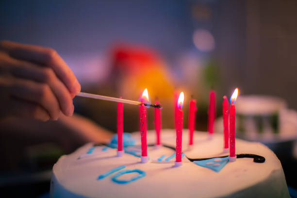 istock birthday cake with candles. 1029327728