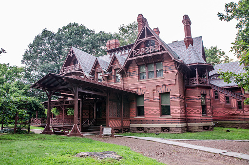 Mark Twain's House in Hartford during summer day