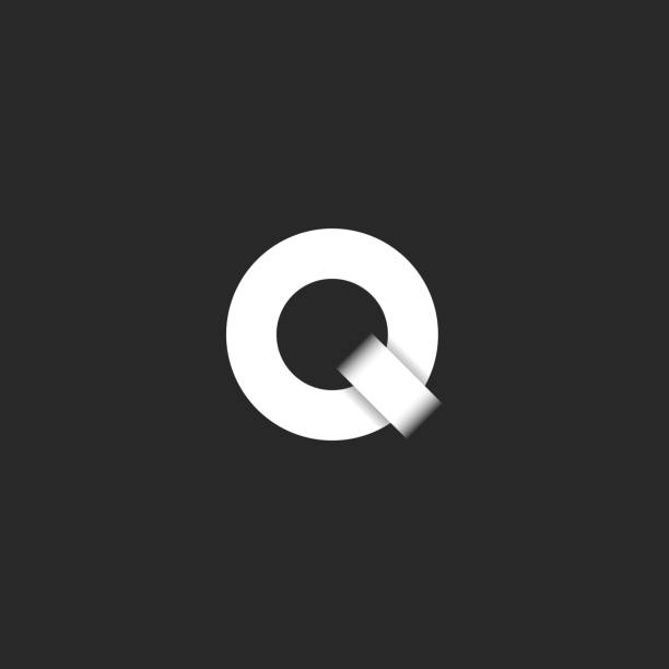 istock A simple Q logo is a letter in the form of two rings, an initial in a minimalist style, a design element for a business card emblem printing. 1029333896