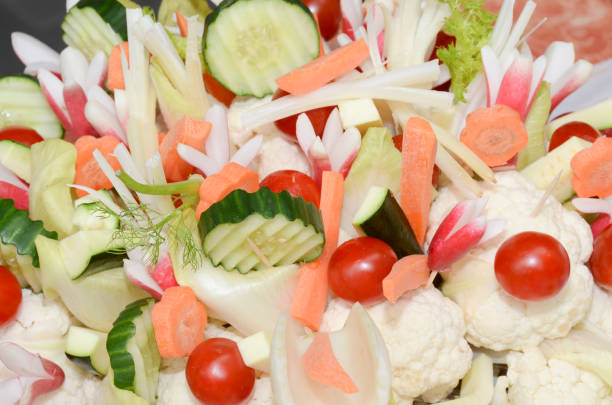 Manojo de verduras cortadas - foto de stock