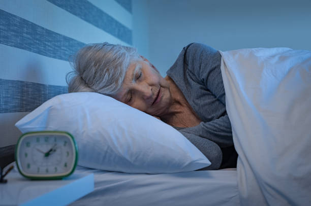 Senior woman sleeping