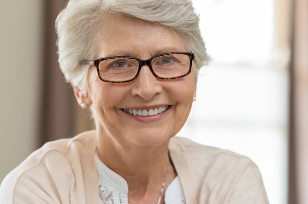 istock Senior woman wearing spectacles 1029340504