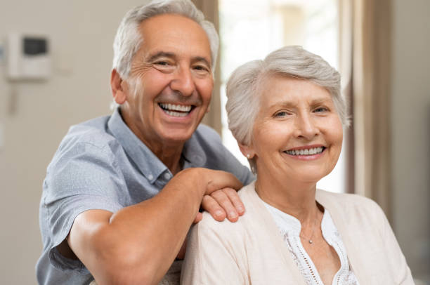 istock Happy senior couple smiling 1029340650