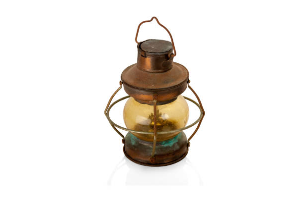 istock Retro copper kerosene lantern closeup isolated 1029344814