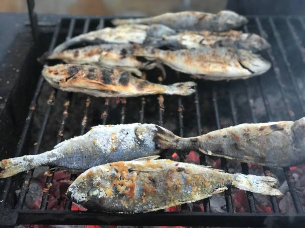 istock Salted fish on the grill 1029356760
