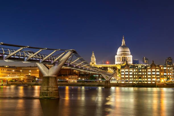 istock St paul cathedral with millennium bridge 1029360296
