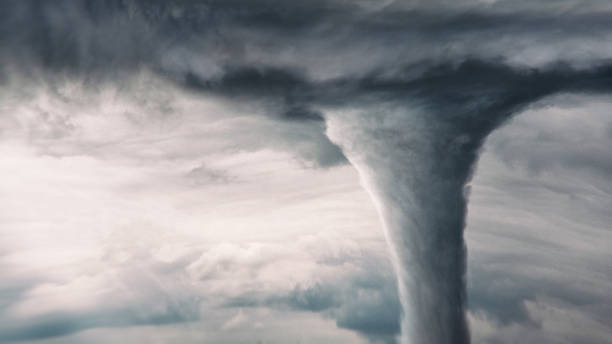 Tornado air view Tornado view - horizontal image air highlevel view. Without any objects. Nature power concept. Climate change. Weather illustration. Adventure travel conceptual photography. tornado stock pictures, royalty-free photos & images