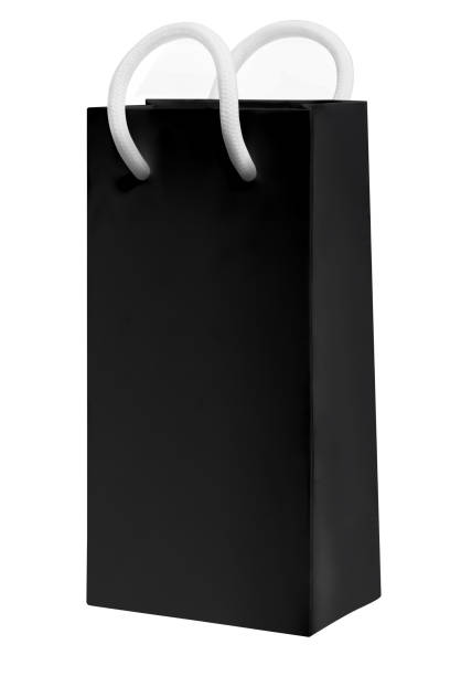 istock paper bag with handles small black. layout for mocap design 1029376836