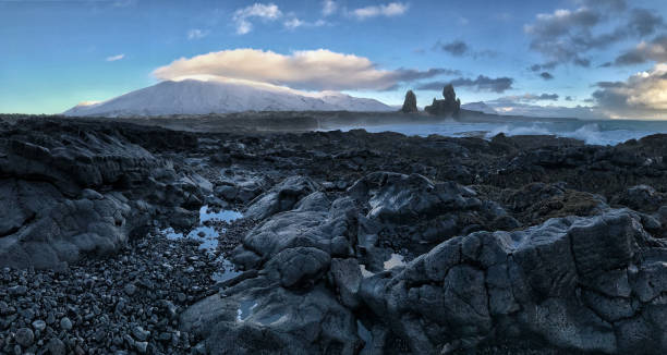 восход snaefelsjokul,�исландия - 4615 стоковые фото и изображения