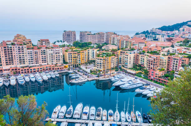 istock Port de Fontvieille in Monaco during sunset 1029391512
