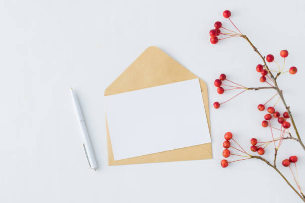 istock Mockup blank paper card and envelope 1029413738