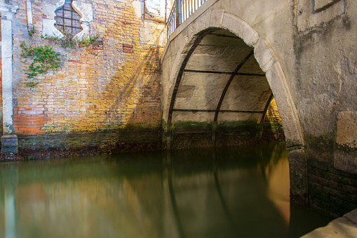 Beautiful little bridge in Venice Italy