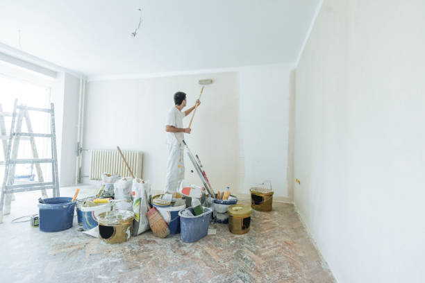 property service - architect painters and workers - repairing apartment home improvement painting imagens e fotografias de stock