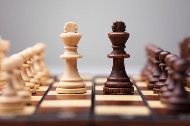 istock Wooden Chess Pieces On Board Game 1029427628