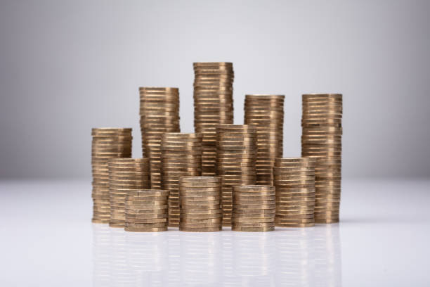 istock Close-up Of Stacked Coins 1029427692