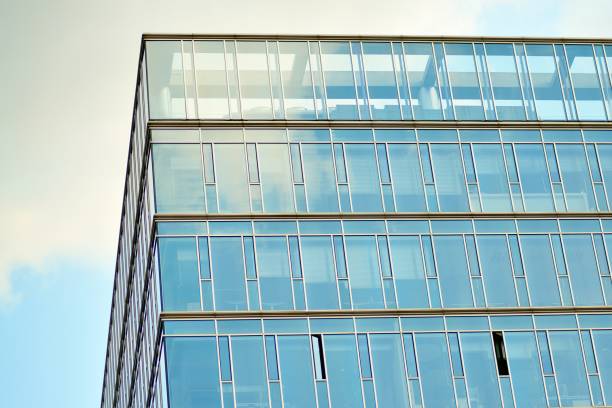 istock Glass curtain wall of modern office building 1029428726
