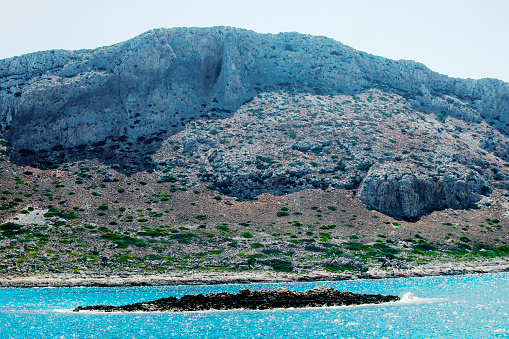 Sea and mountain in crete