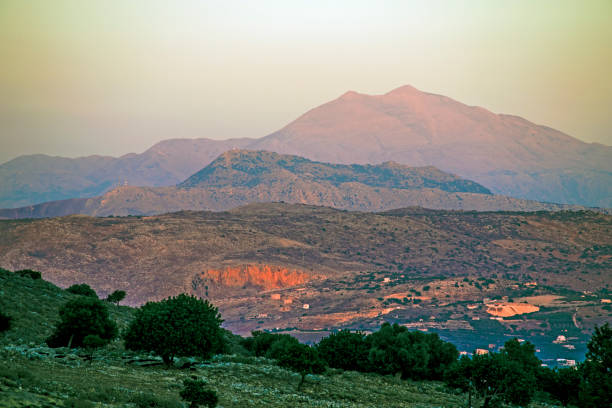 Sea and mountain in crete