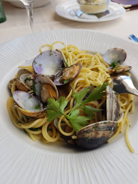 istock Pasta vongole on a plate 1029431378