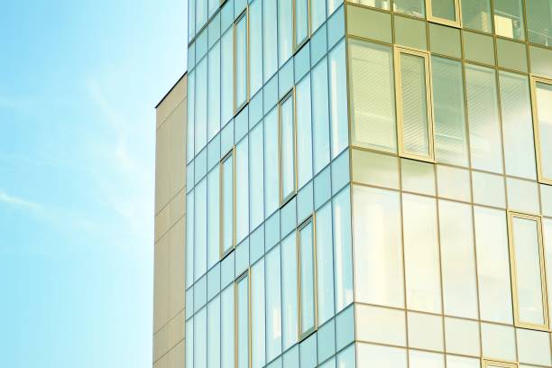istock Glass curtain wall of modern office building 1029431526