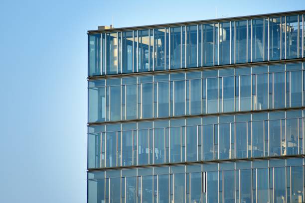 istock Glass curtain wall of modern office building 1029436086
