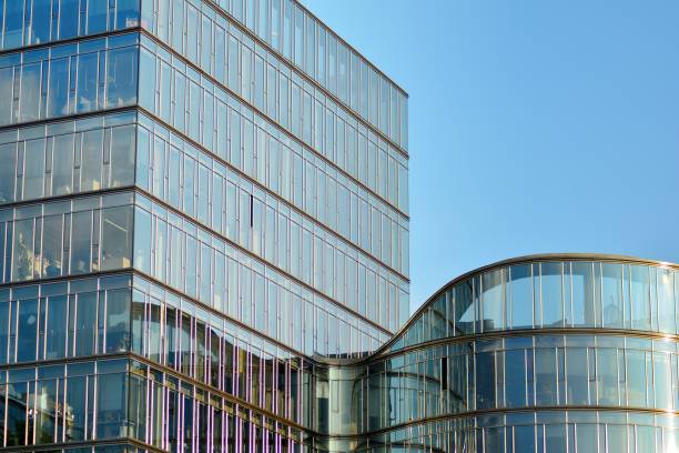 istock Glass curtain wall of modern office building 1029436538