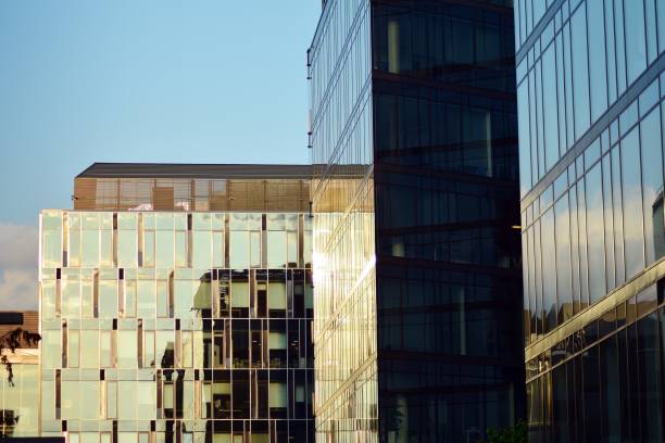 istock Glass curtain wall of modern office building 1029436778