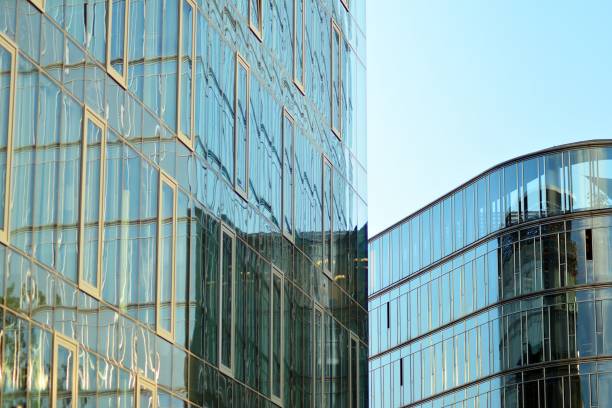istock Glass curtain wall of modern office building 1029441046