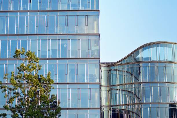 istock Glass curtain wall of modern office building 1029443588