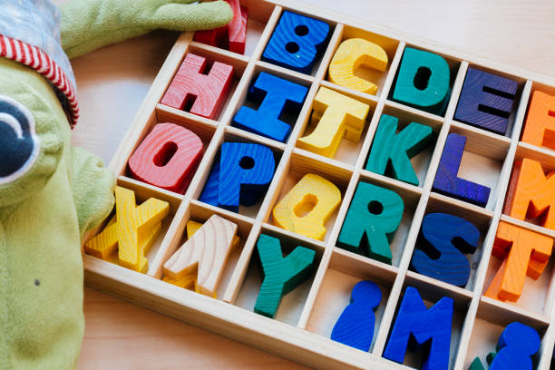 istock Letters to learn to write and read in your box 1029446098