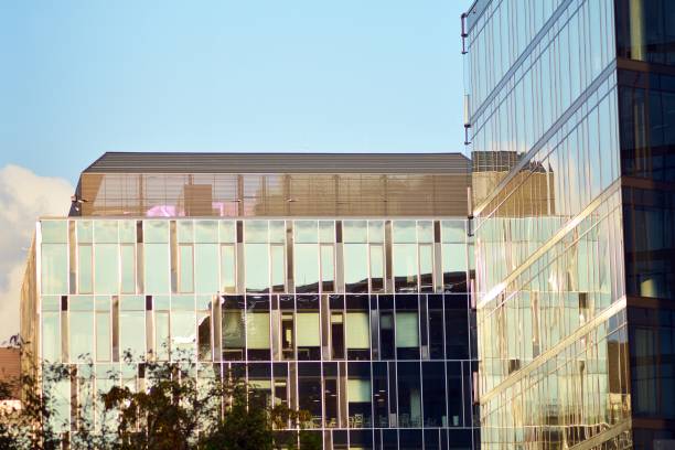 istock Glass curtain wall of modern office building 1029446208
