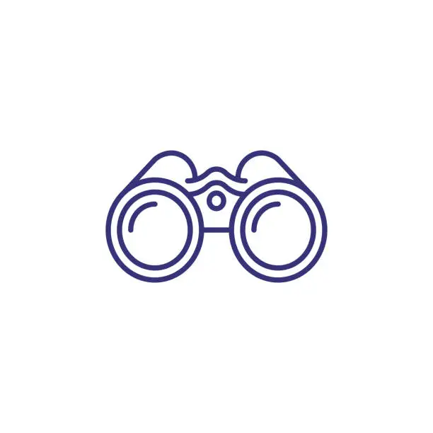 Vector illustration of Binoculars line icon